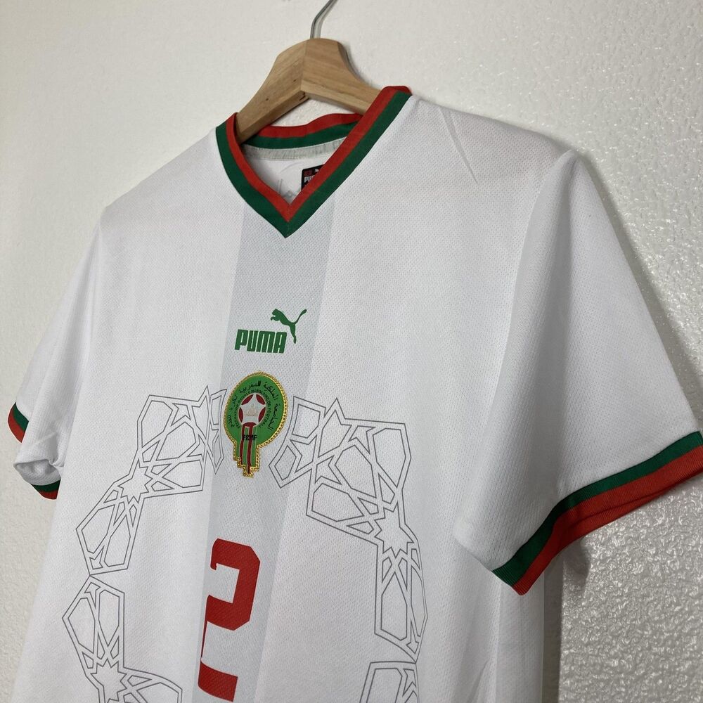 Morocco Soccer Jersey Youth  XL White Puma Hakimi 2 DryCell National Team Home - Picture 5 of 15